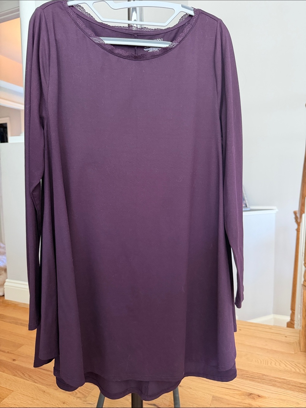 Lane Bryant 14/16 Purple Long Sleeve Swing Tunic